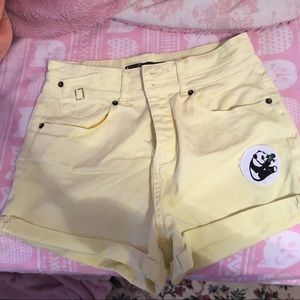 lifted bottoms yellow shorts